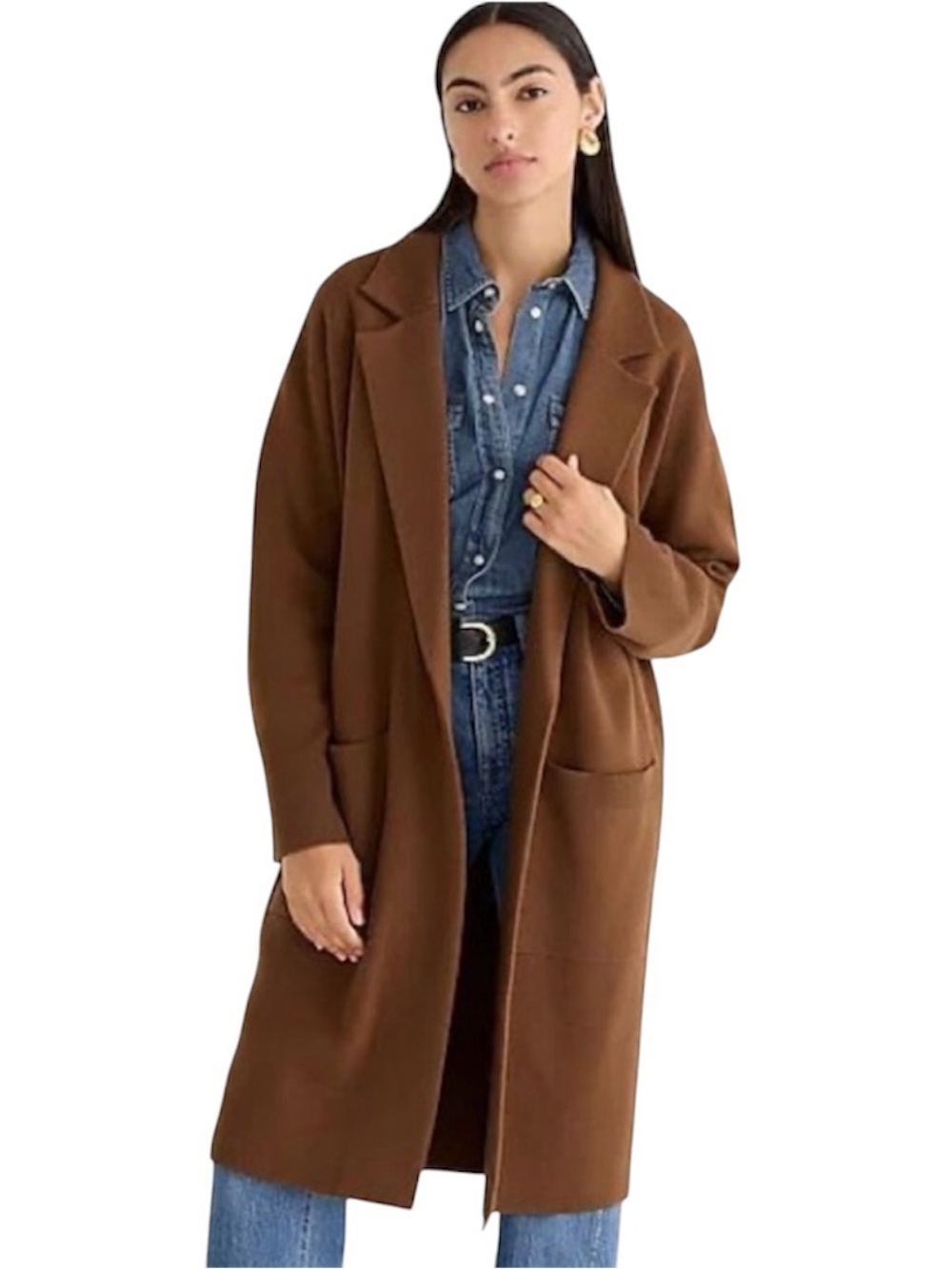 J.CREW ELLA OPEN FRONT LONG SWEATER BLAZER SIZE XS